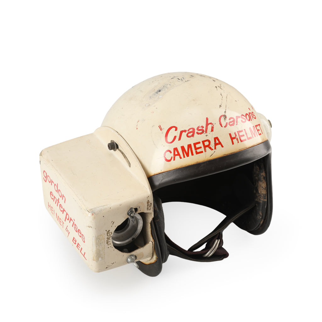 Cream Fiberglass Stunt Camera Helmet