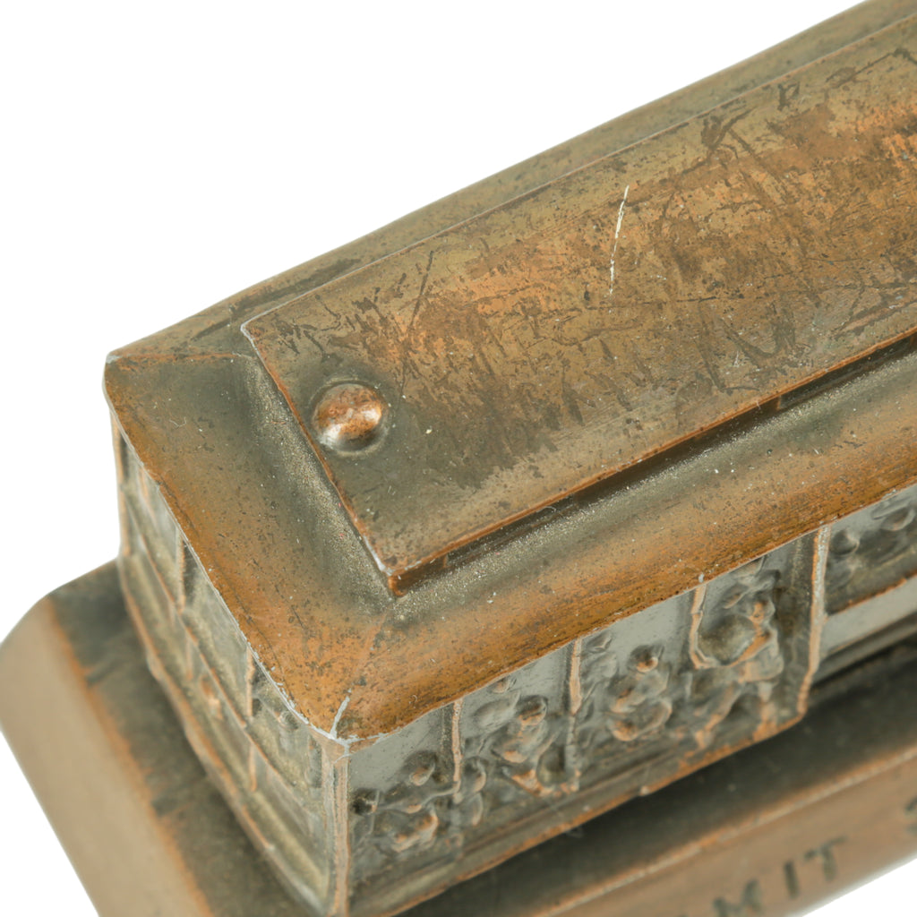 Bronze-Tone Metal Streetcar Figurine Coin Bank