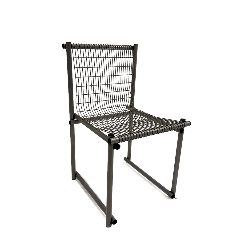 Silver Metal Wire Grid Chair