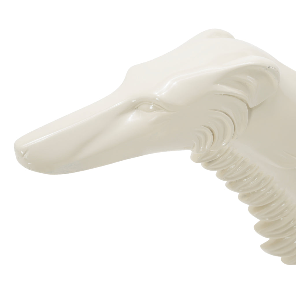 Cream Borzoi/Greyhound Dog Sculpture