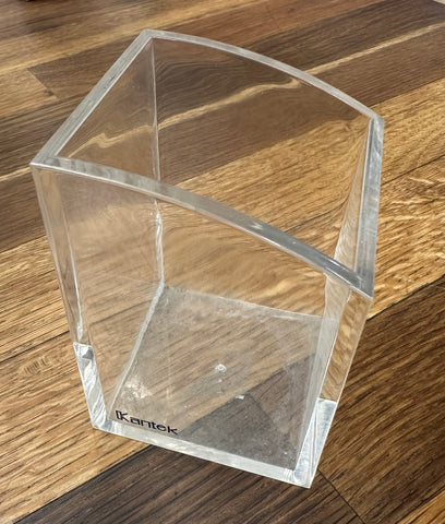 Clear Acrylic Desk Organizer with Angled Top
