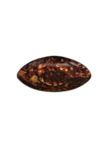 Brown and Amber Tortoise Oval Resin Tray