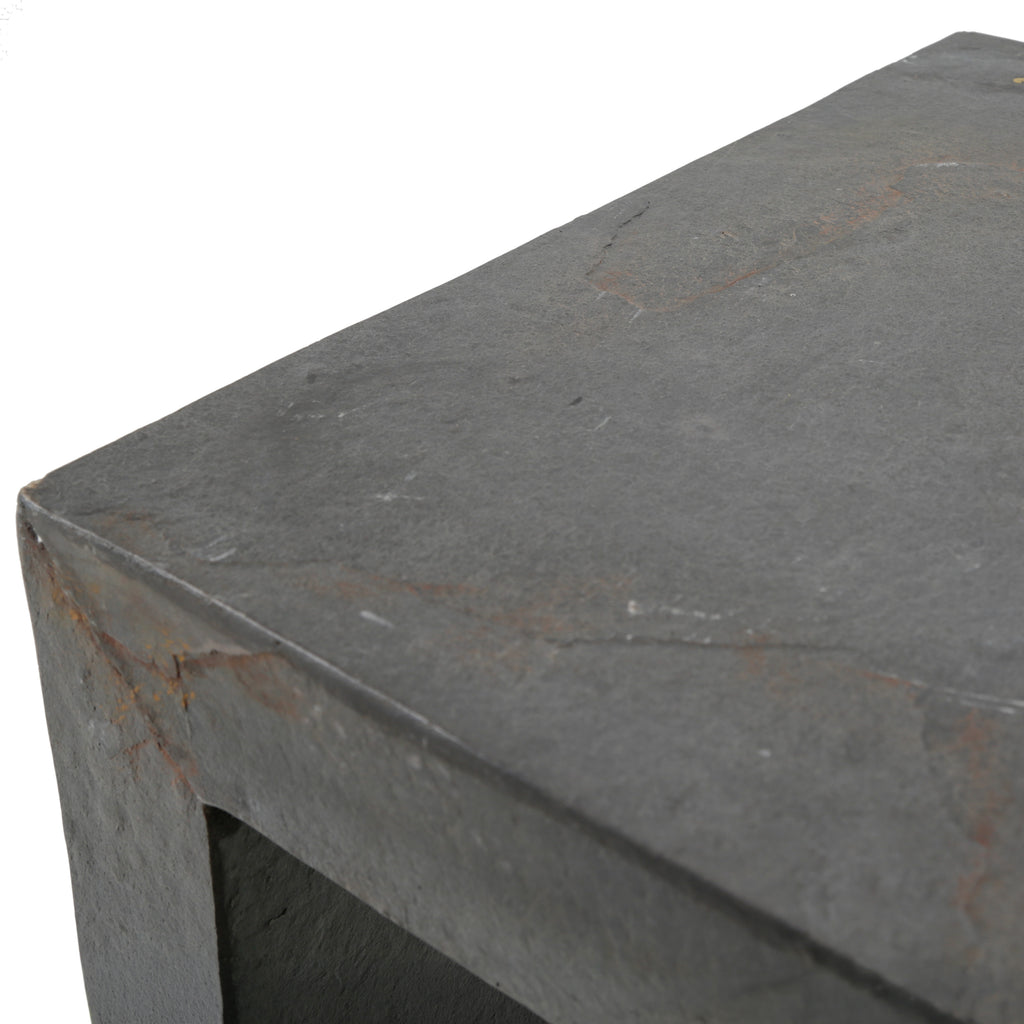 Dark Gray Slate Open Column Pedestal - Single