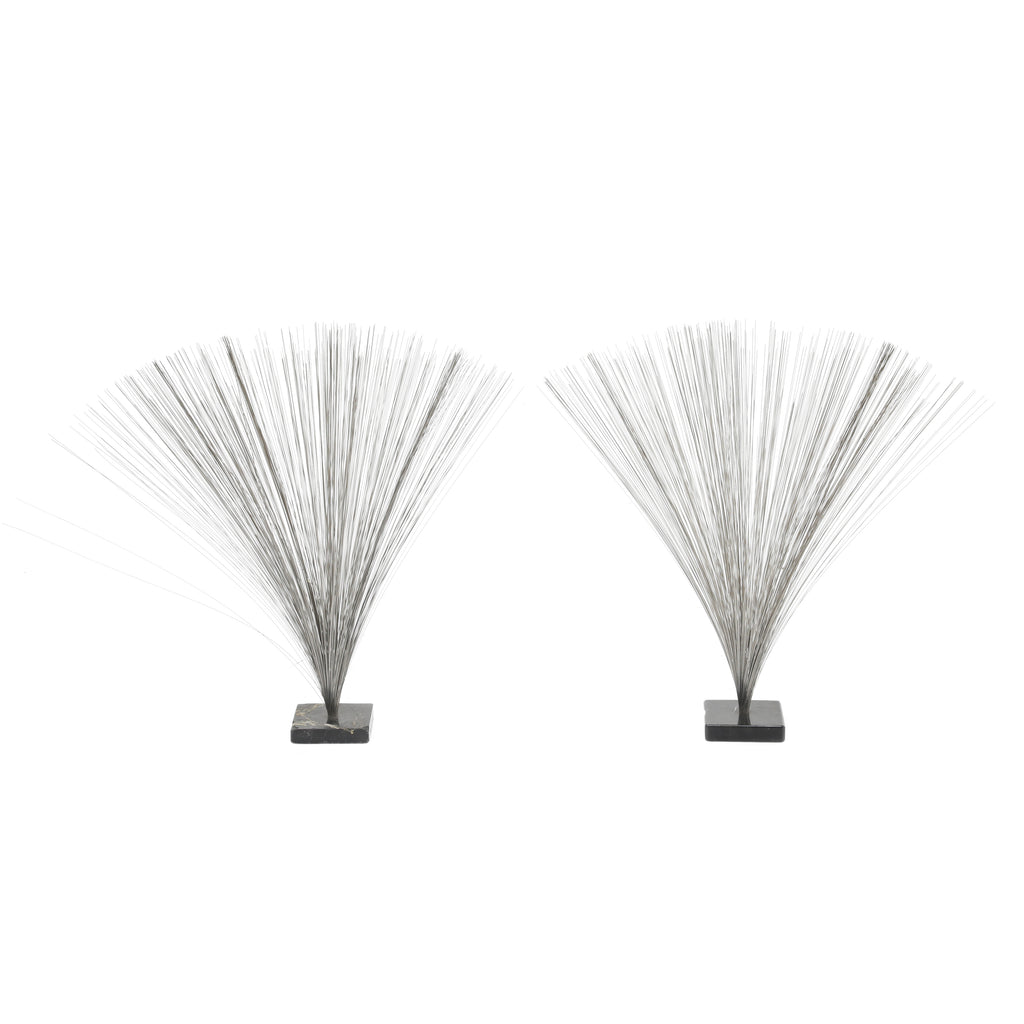 Silver Metal Burst Decorative Sculptures