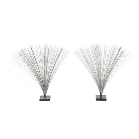 Silver Metal Burst Decorative Sculptures