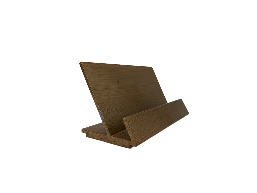 Brushed Bronze Metal Tabletop Business Card/ Name PlacardStand