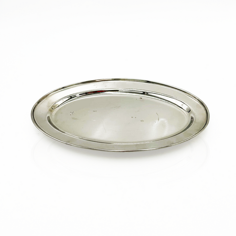 Polished Silver Oval Stainless Steel Serving Platter