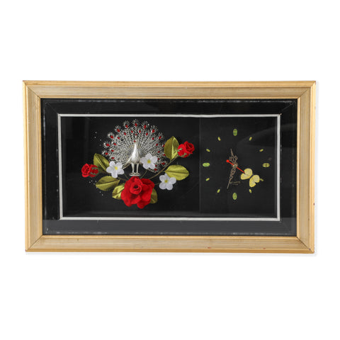 Gold Framed Black Wall Clock