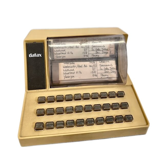 Beige Plastic Datax Data Entry Device