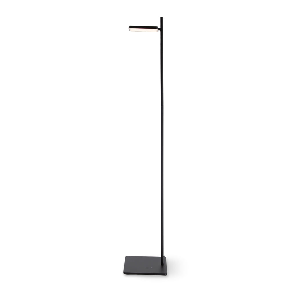 Matte Black Metal LED Panel Floor Lamp
