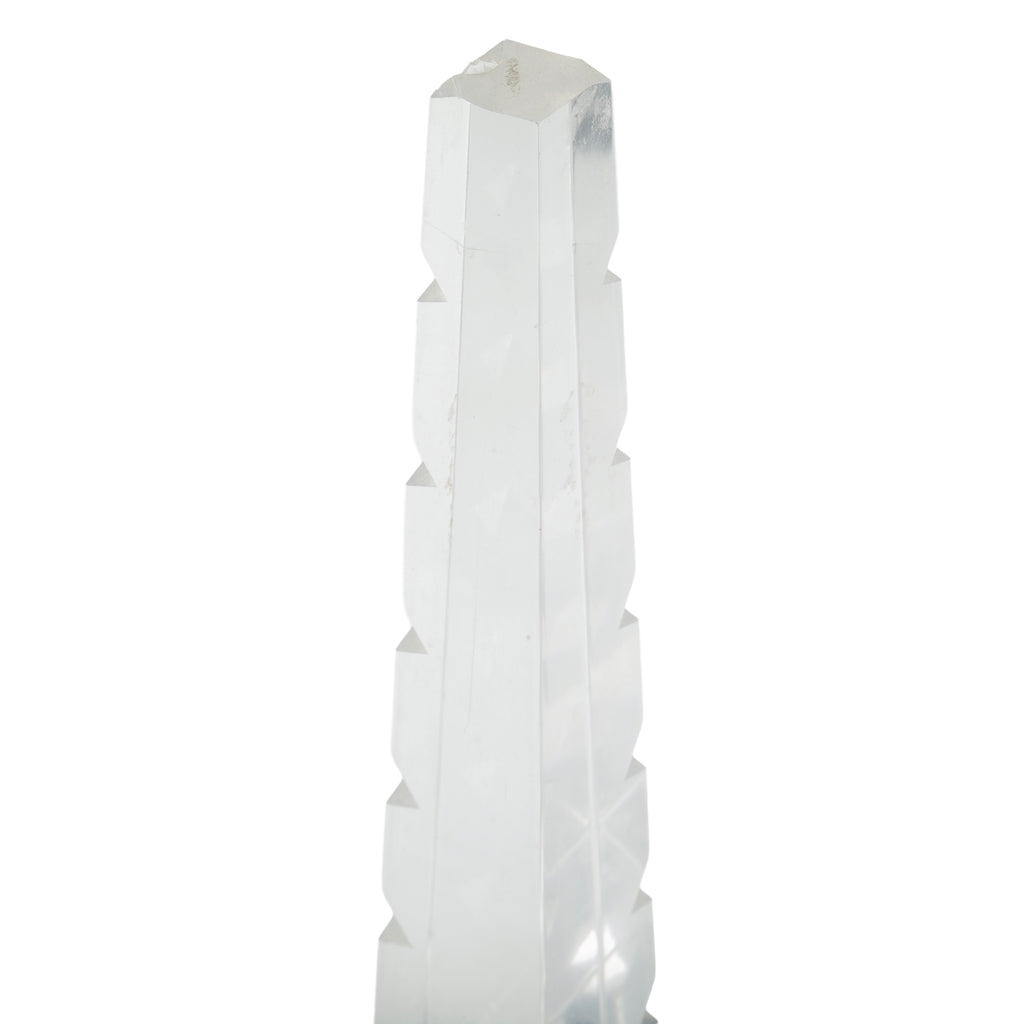 Clear Faceted Obelisk