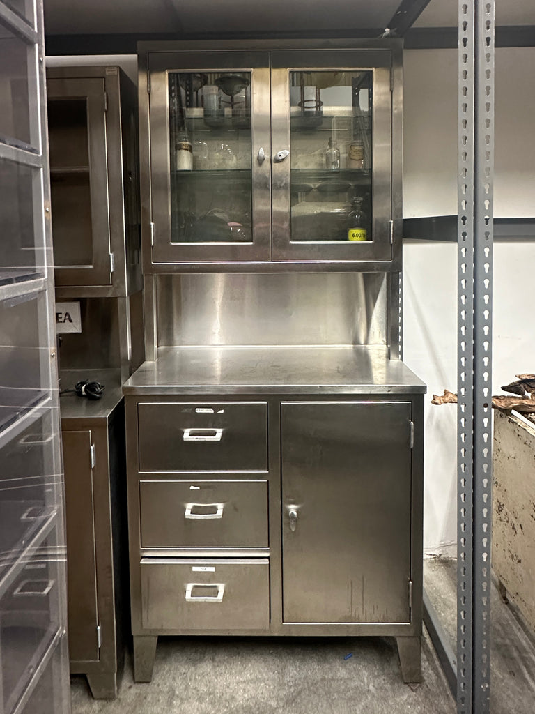 Steel Medical Storage Cabinet with Glass Doors