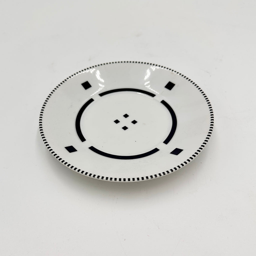 White / Black Minimalist Cafe Plate