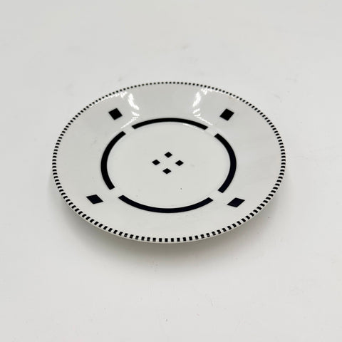 White / Black Minimalist Cafe Plate