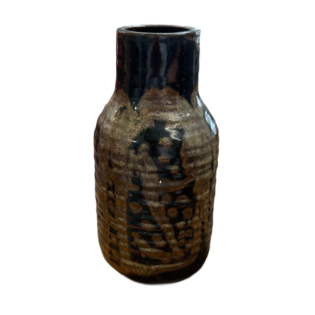 Dark Glazed Ceramic Vase