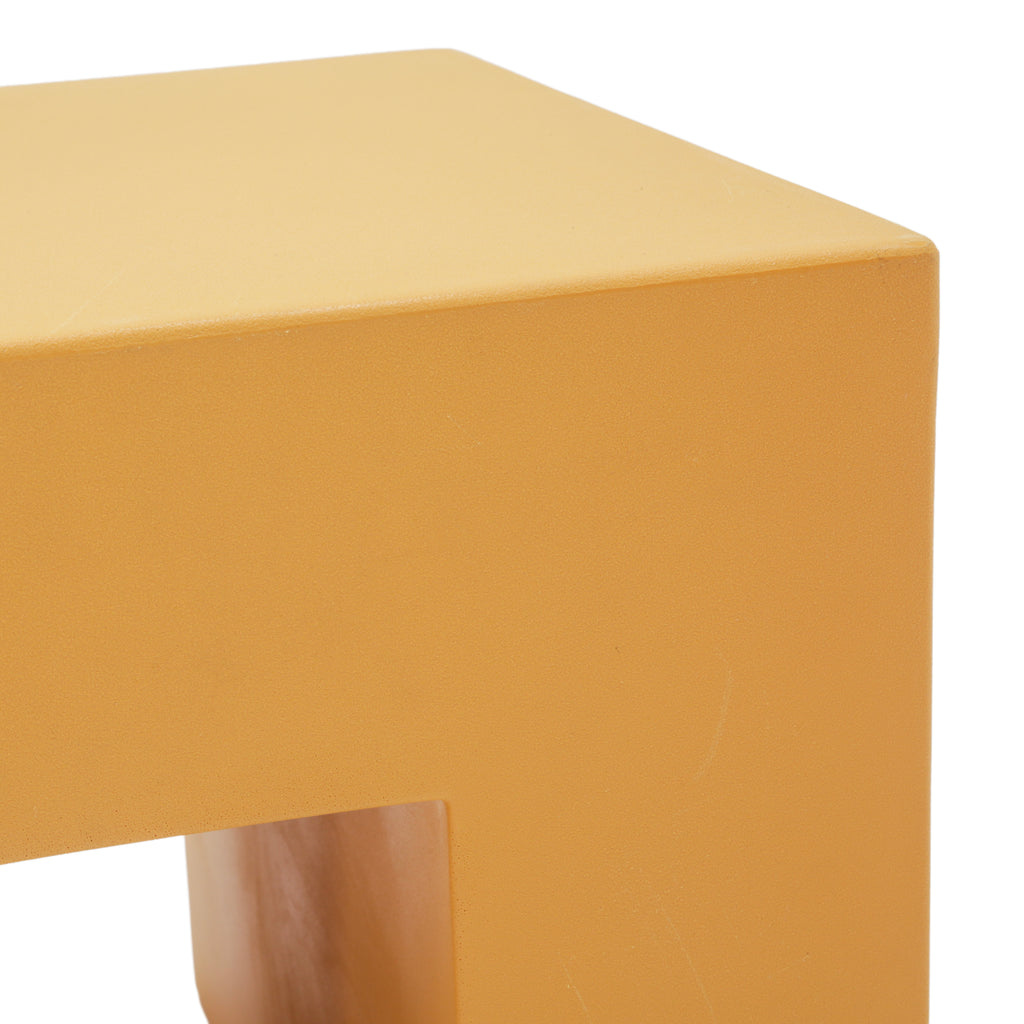 Yellow & Orange Minimalist Geometric Block Stool