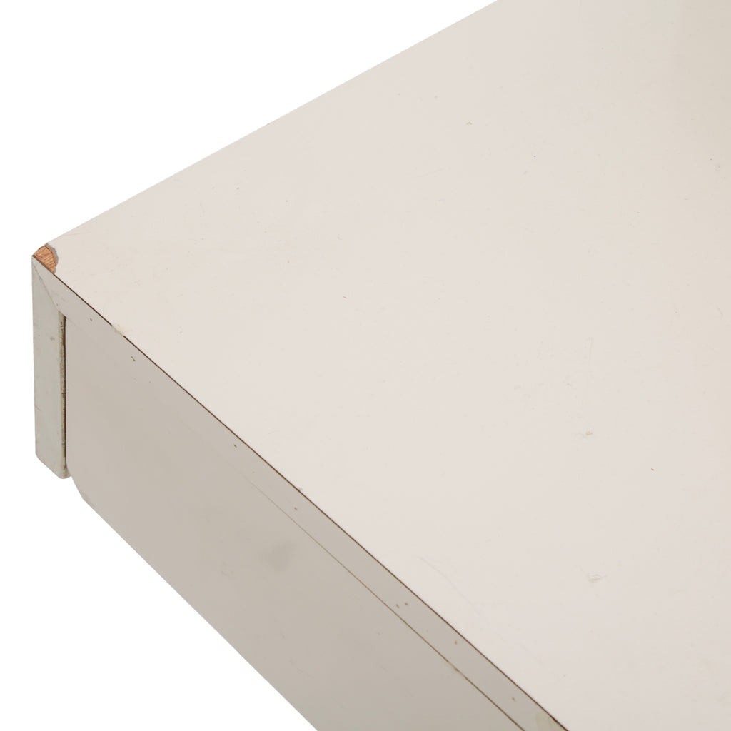 Cream Wood Hollywood Regency Makeup Vanity