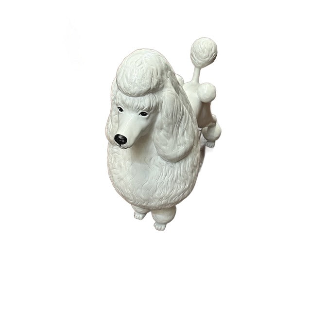 White Standing Poodle Statue