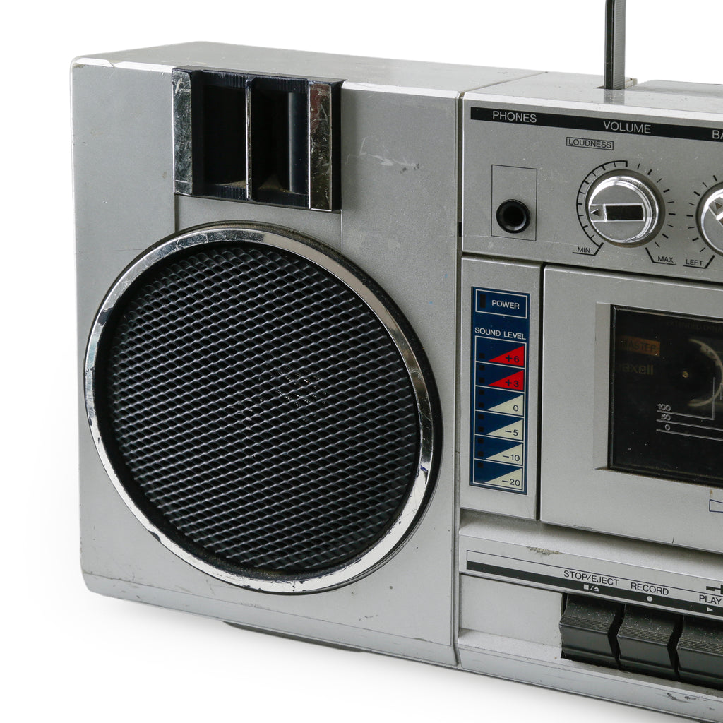 Silver / Metal Sharp GF-7200 Stereo Radio Cassette Boombox