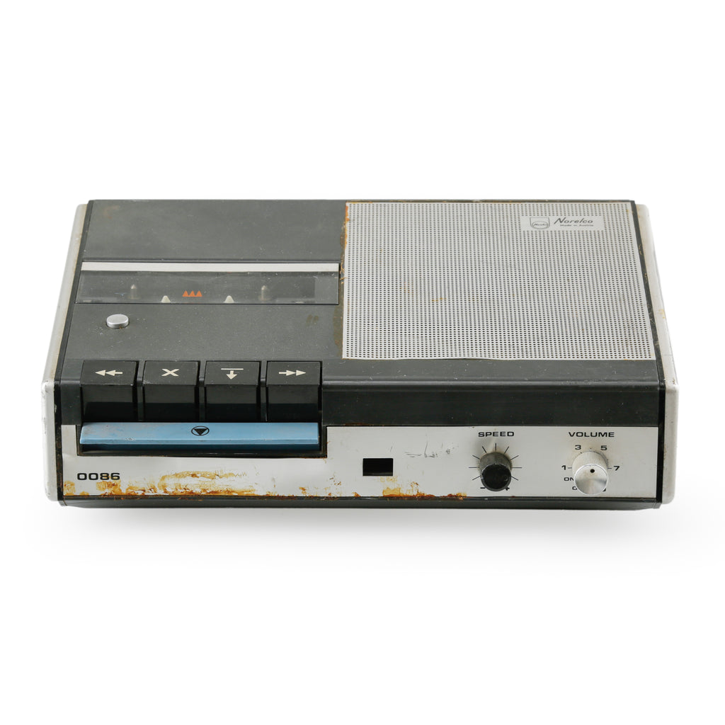 Silver and Black Philips Norelco Cassette Recorder