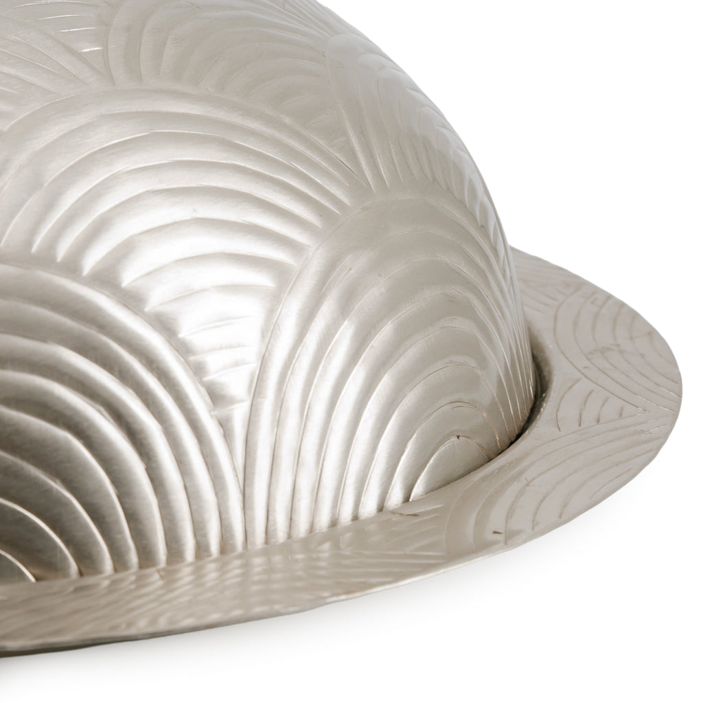 Silver Metal Serving Cloche