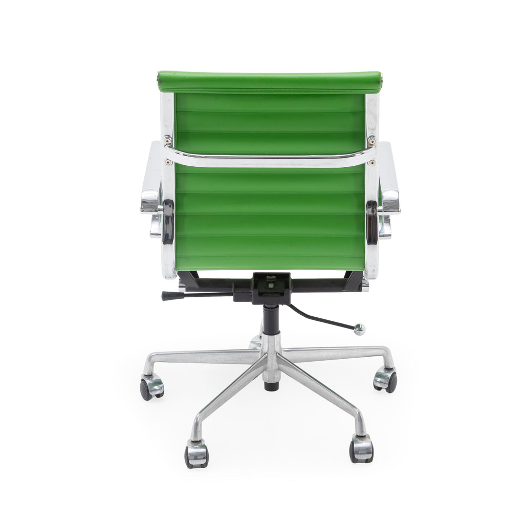 Green and Chrome Swivel Office Chair