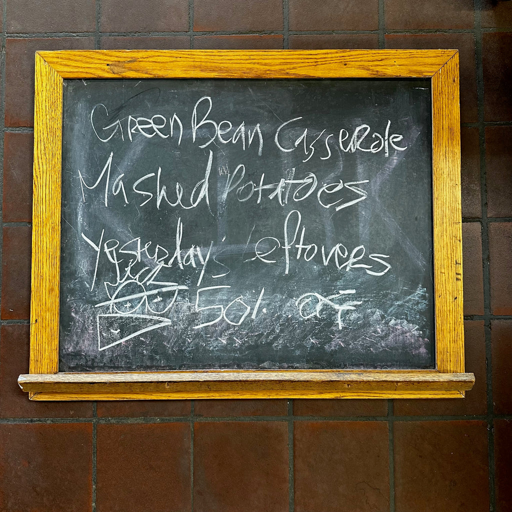Wood Framed Black Chalkboard Menu Board
