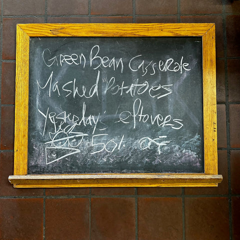 Wood Framed Black Chalkboard Menu Board