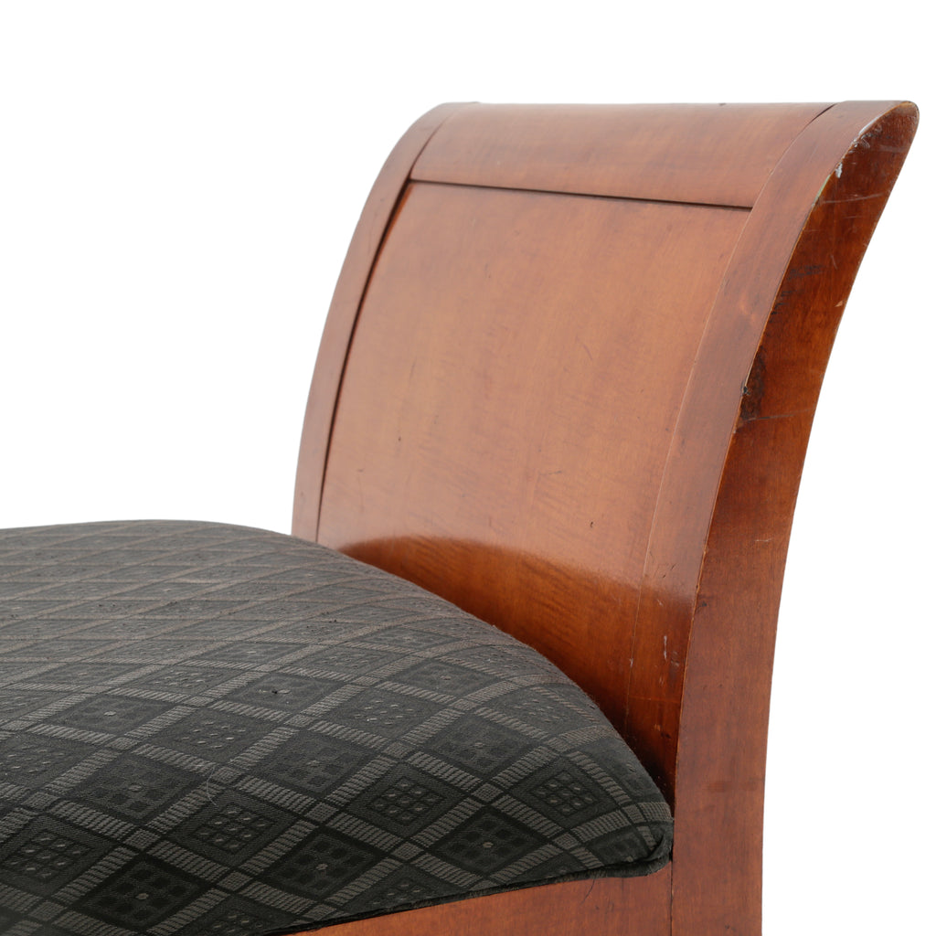 Cherry Wood Sleigh Arm Bench