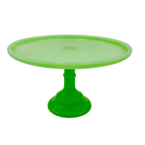 Jade Green Glass Cake Stand