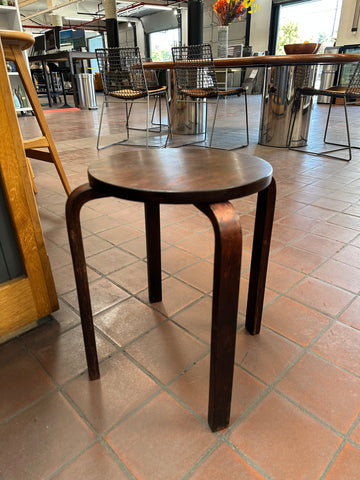 Walnut Round Accent Table Stool