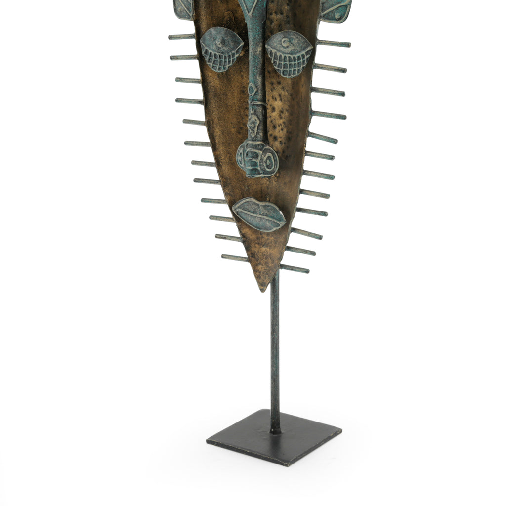 Mask Sculpture Set on Stands