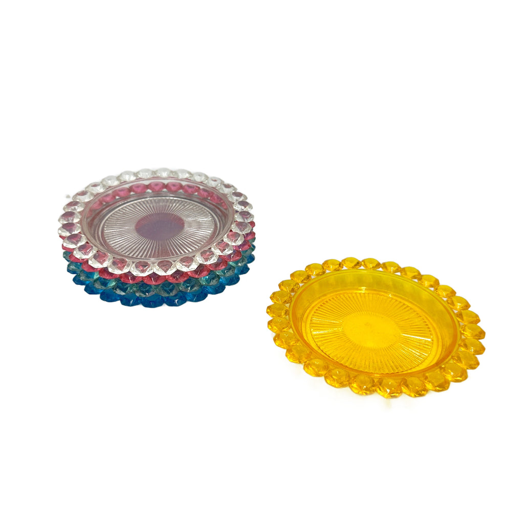 Set of Colorful Jeweled Acrylic Coasters