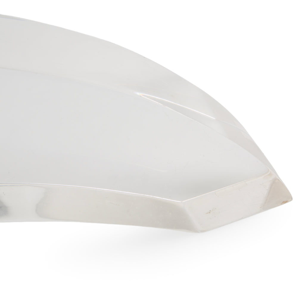 Clear Acrylic Abstract Curved Decorative Sculpture