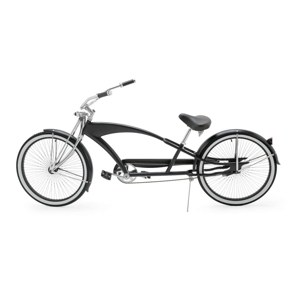 Black Steel & Chrome Cruiser Bicycle
