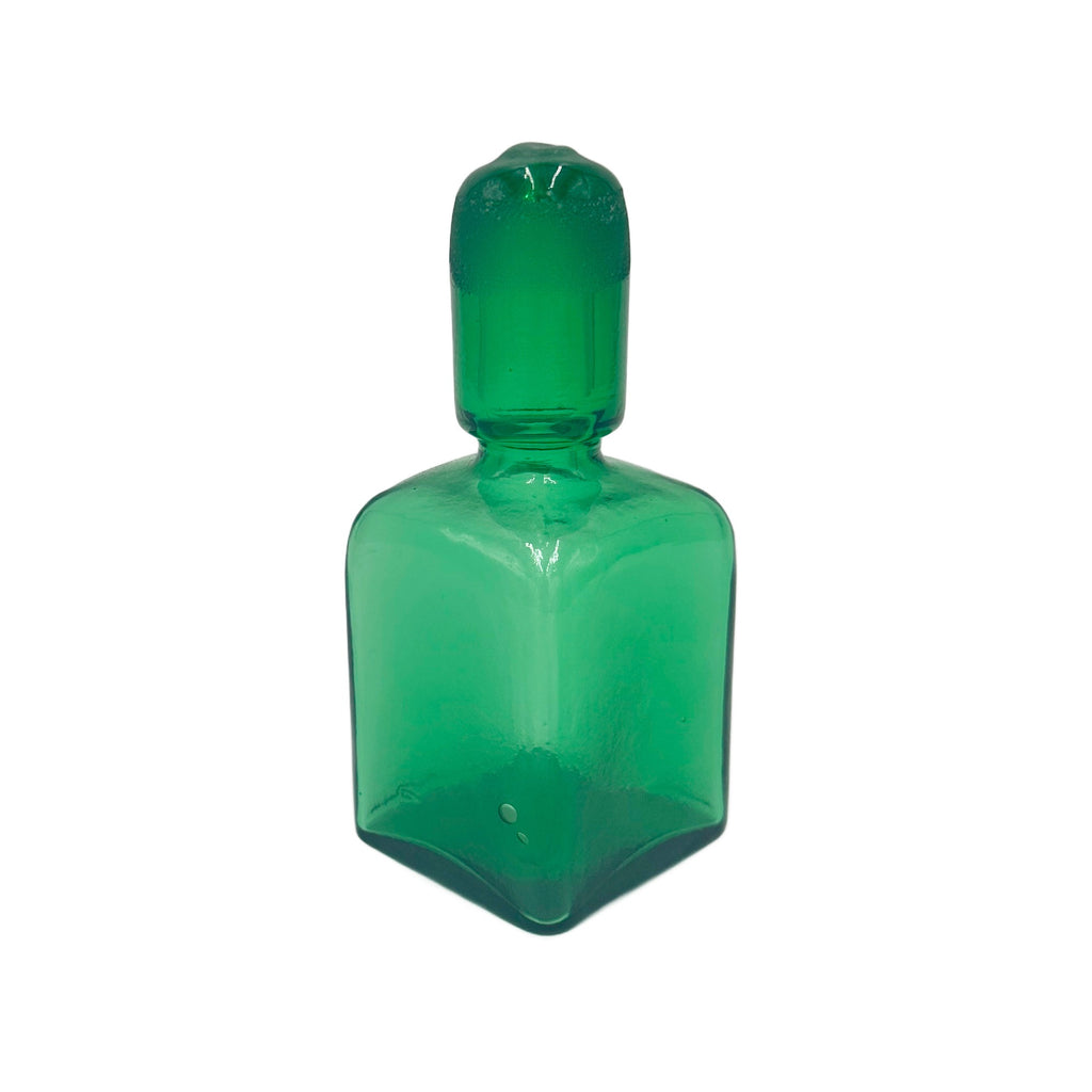 Dark Green Glass Bottle with Stopper