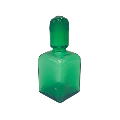 Dark Green Glass Bottle with Stopper
