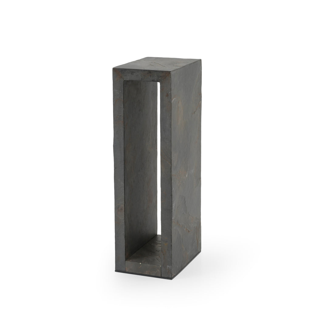 Dark Gray Slate Open Column Pedestal - Single