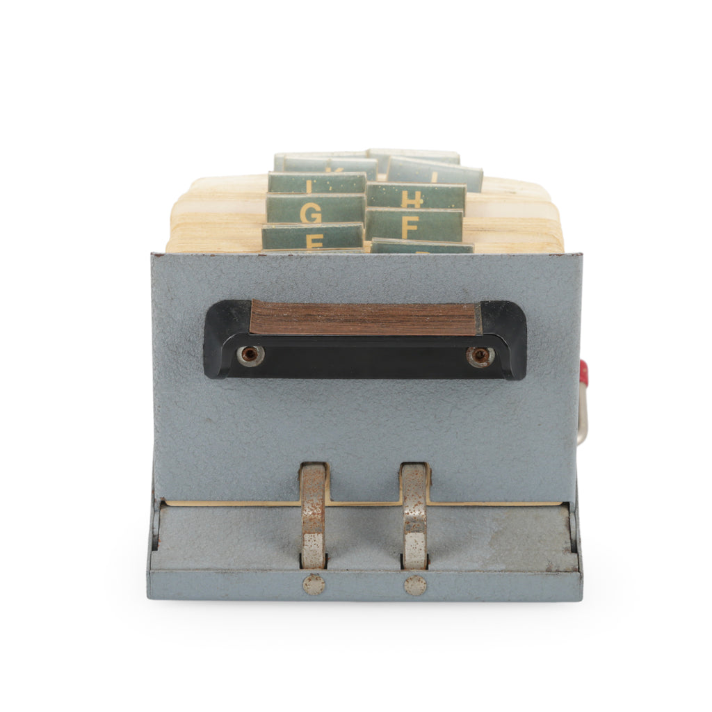 Slate Gray Metal Rolodex V-File