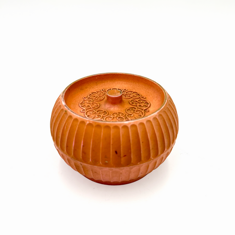 Peach Fluted Decorative Plastic Bowl