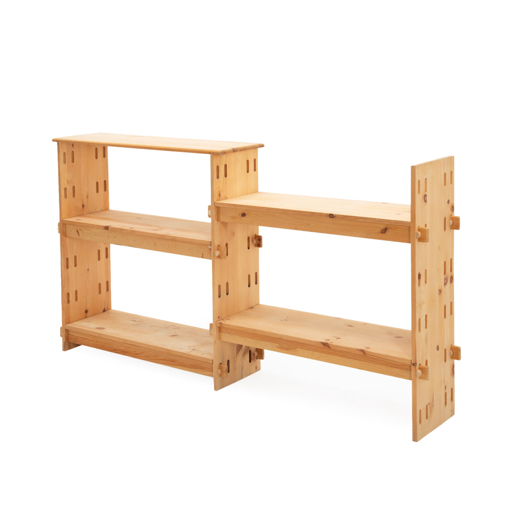 Natural Pine Modular Adjustable Shelving Unit