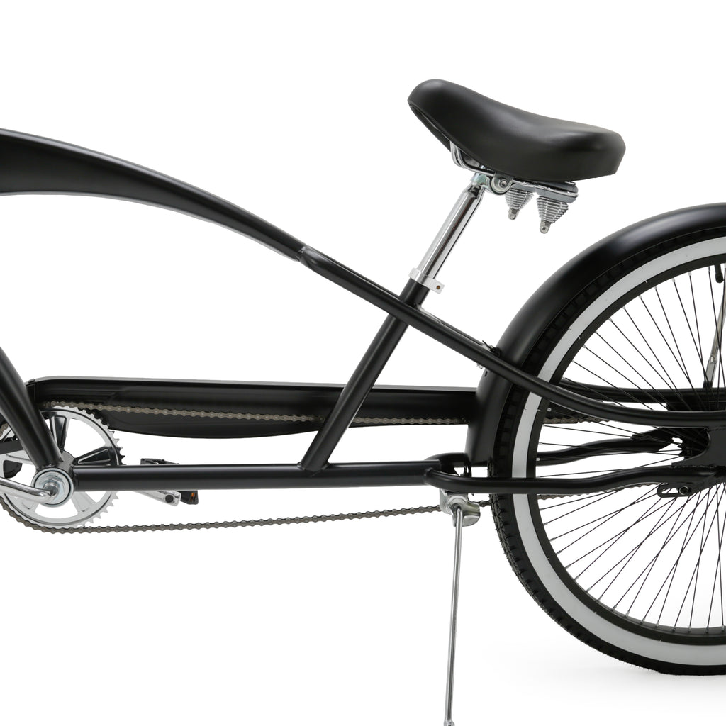 Black Steel & Chrome Cruiser Bicycle