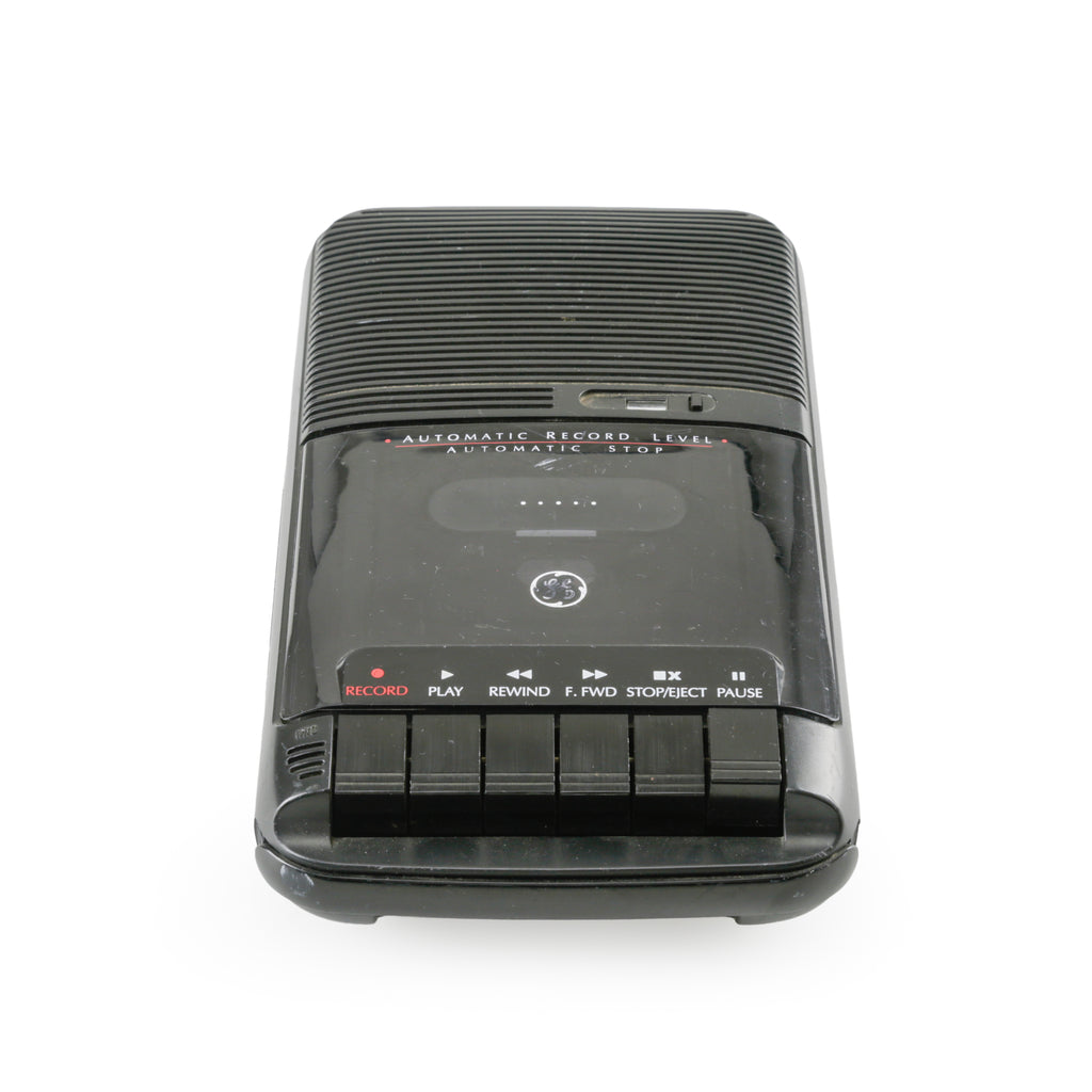 Black Portable GE Cassette Recorder
