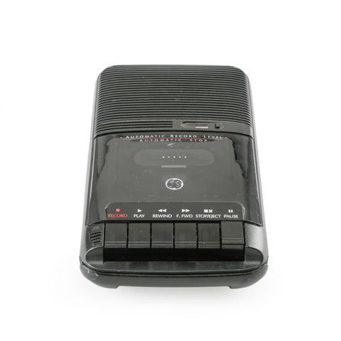 Black Portable GE Cassette Recorder