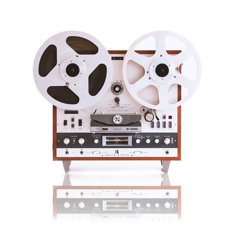 Silver & Wood Reel to Reel Tape Recorder
