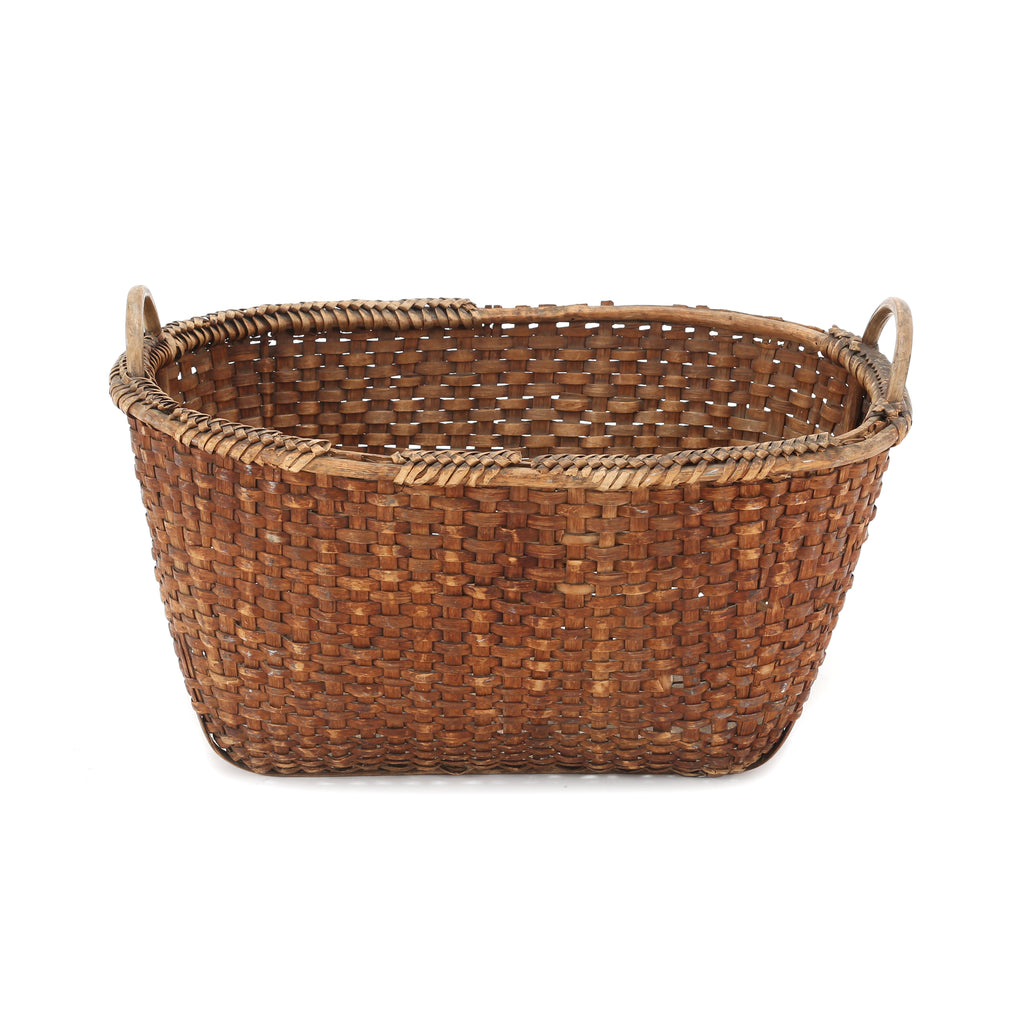 Woven Dark Wicker Basket