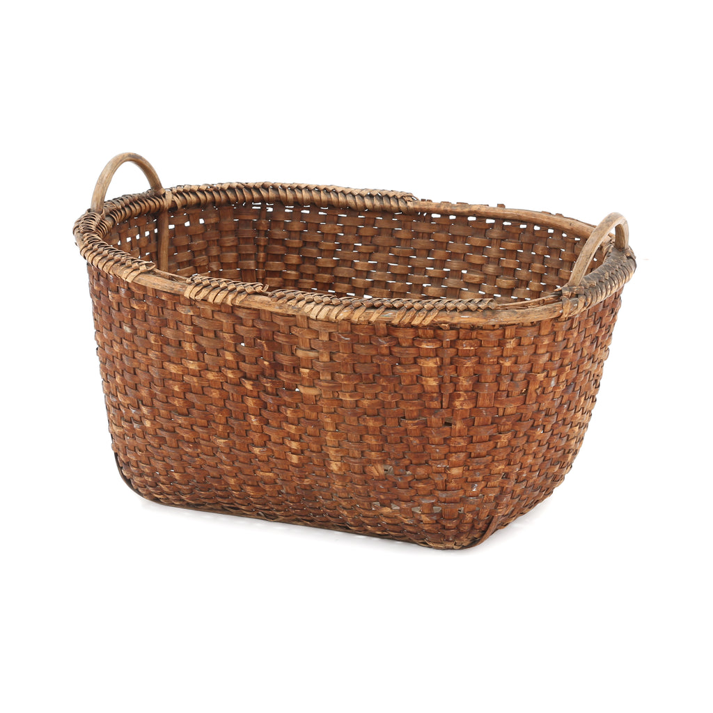 Woven Dark Wicker Basket