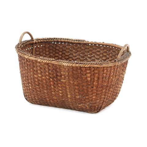 Woven Dark Wicker Basket
