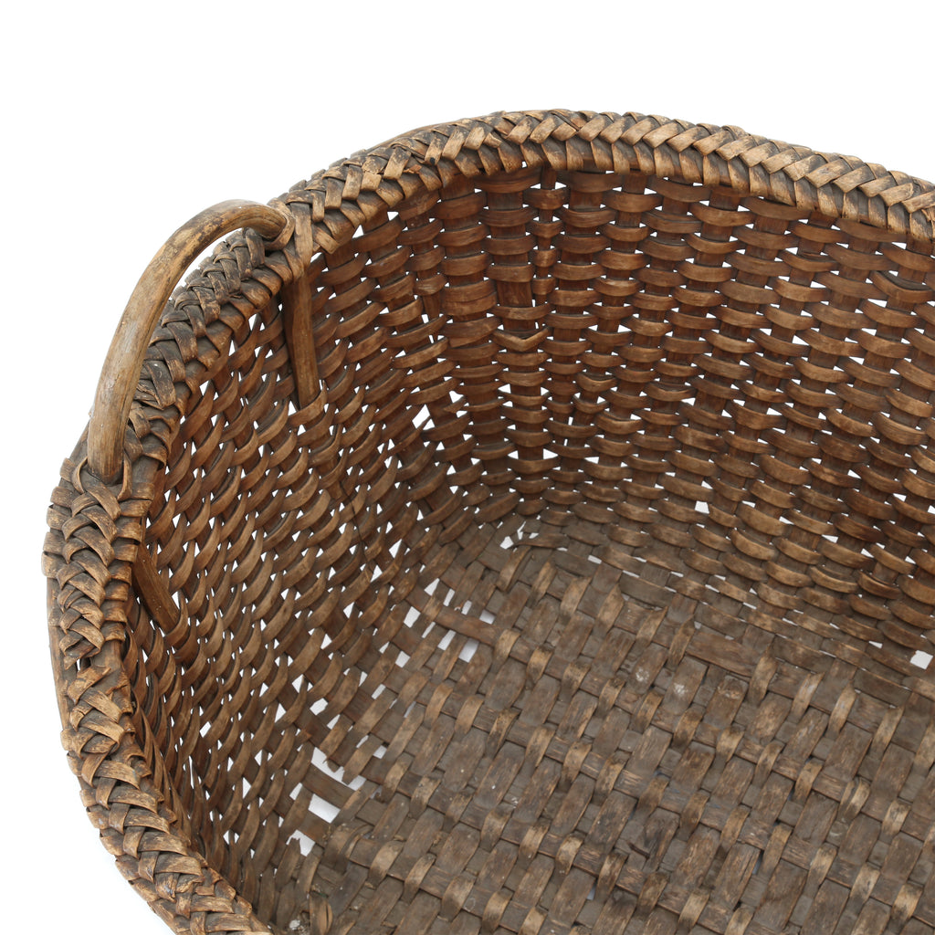 Woven Dark Wicker Basket