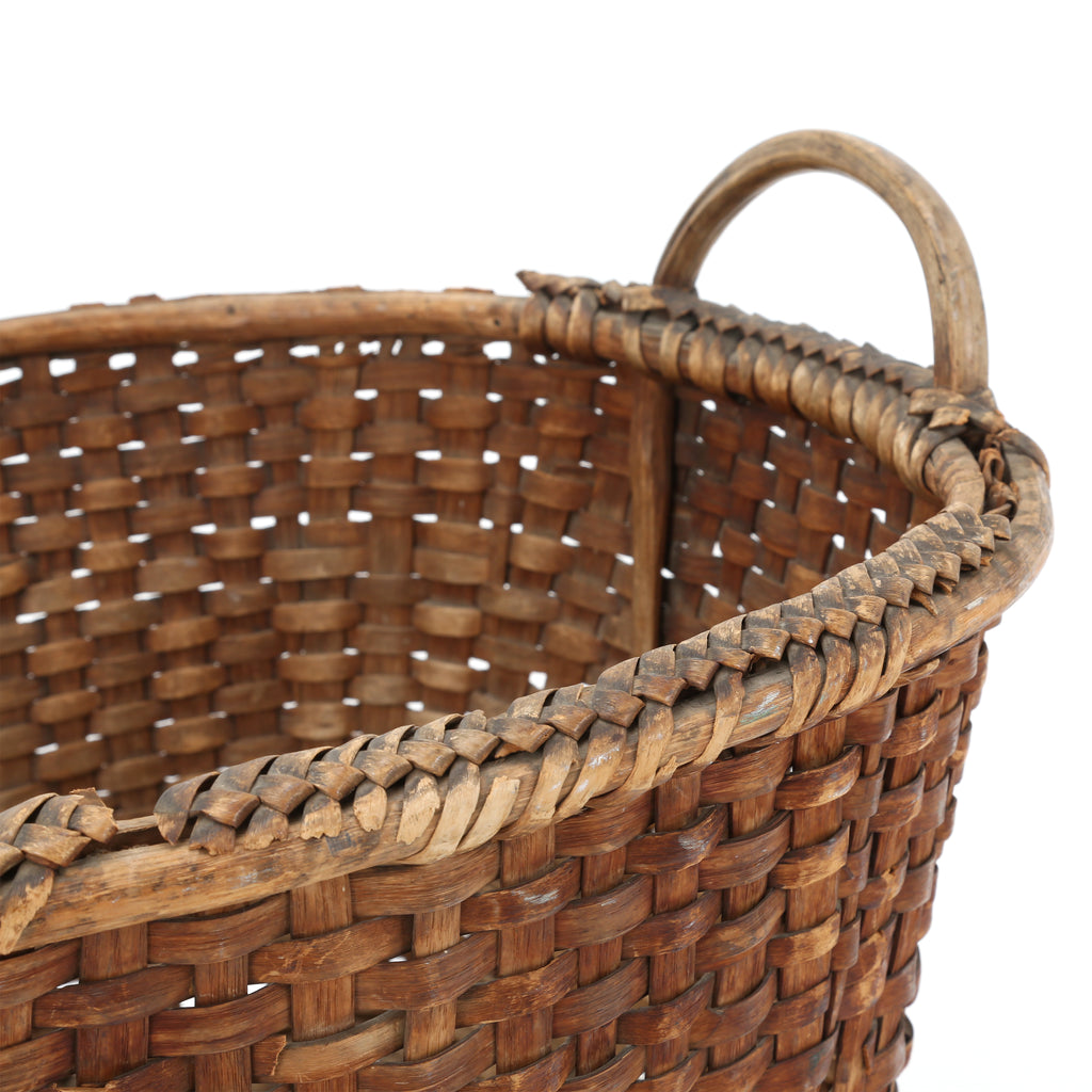 Woven Dark Wicker Basket